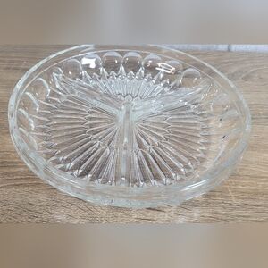 Vintage Clear Cut Glass Candy Nut Dish Glass